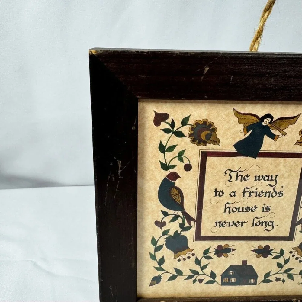The Country Scribe PA German Fraktur Cathy Collier Framed Print‎ Folk Art 7.5